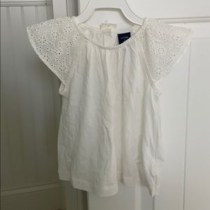 Gap 3t white eyelet shirt new with tags